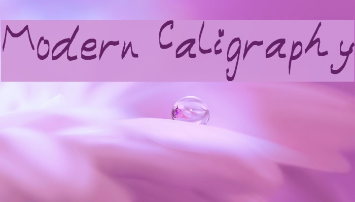 Modern Caligraphy Font examples