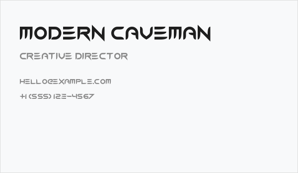 Modern Caveman Business Card