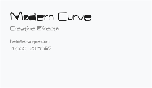 Modern Curve Business Card