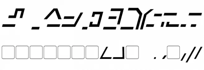 Modern Cybertronic Italic Font OTHER CHARS