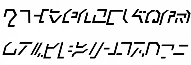 Modern Cybertronic Italic 字体 大写