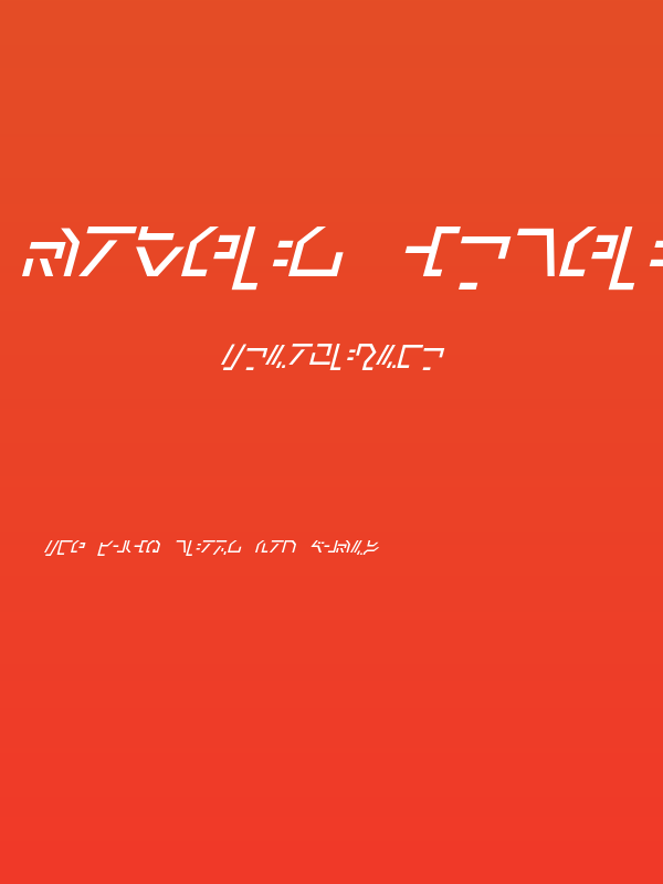 Modern Cybertronic Italic Poster