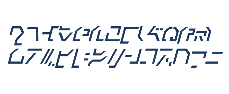 Modern Cybertronic Italic Lowercase
