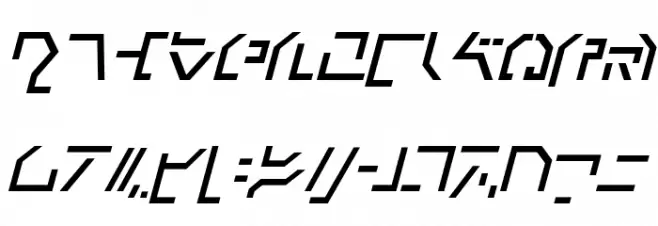 Modern Cybertronic Italic خط أحرف صغيرة