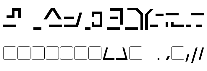 Modern Cybertronic Font OTHER CHARS