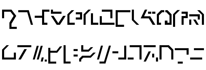 Modern Cybertronic Font LOWERCASE