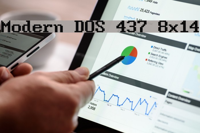 Modern DOS 437 8x14 Font examples