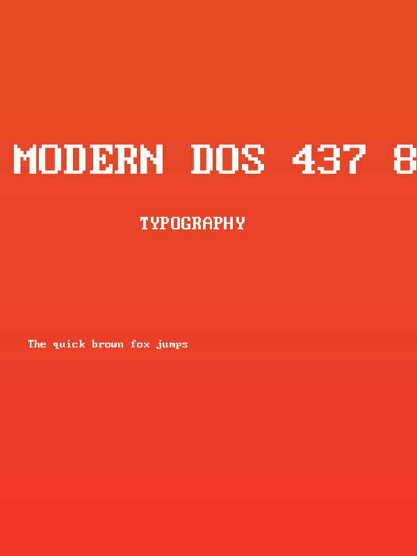 Modern DOS 437 8x14 Poster