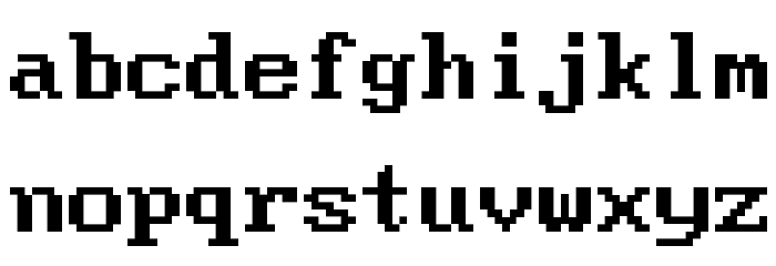 Modern DOS 437 8x14 Font LOWERCASE