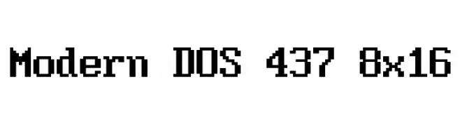 Modern DOS 437 8x16  フリーフォントのダウンロード