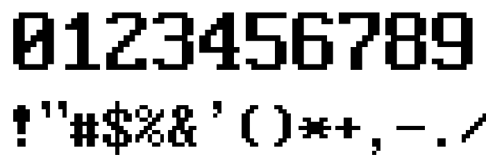 Modern DOS 437 8x16 Font OTHER CHARS