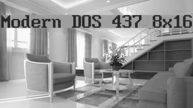 Modern DOS 437 8x16 Schriftart examples