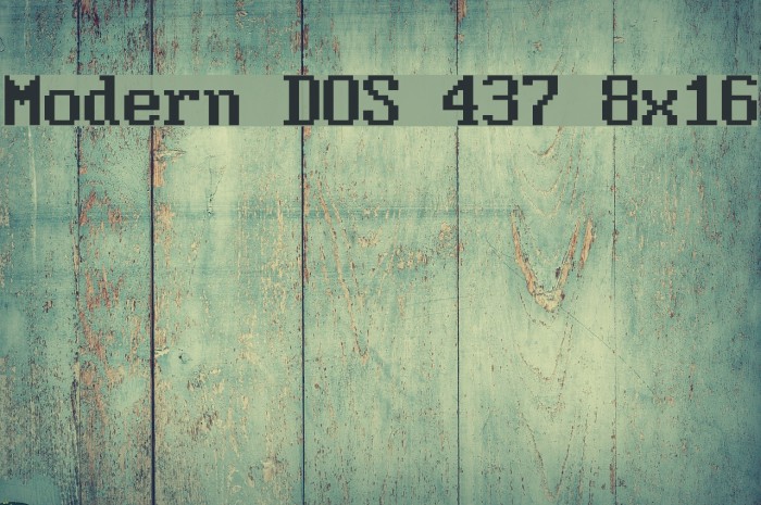 Modern DOS 437 8x16 Font examples