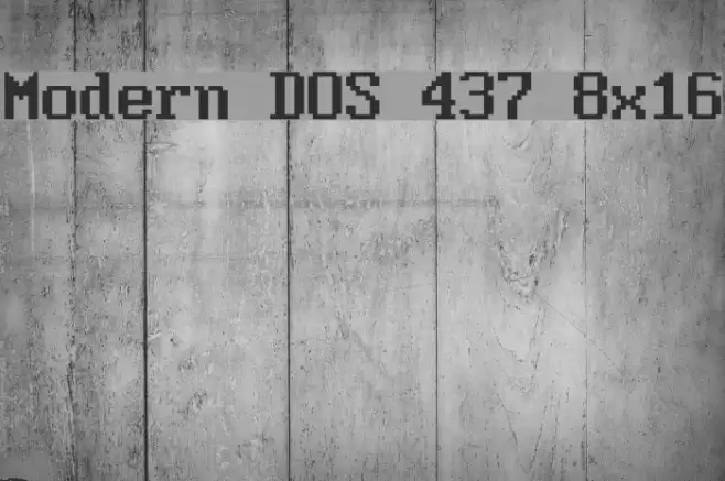 Modern DOS 437 8x16 Schriftart examples