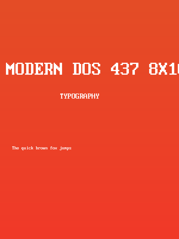 Modern DOS 437 8x16 Poster