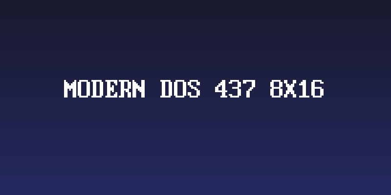Modern DOS 437 8x16 Social Header