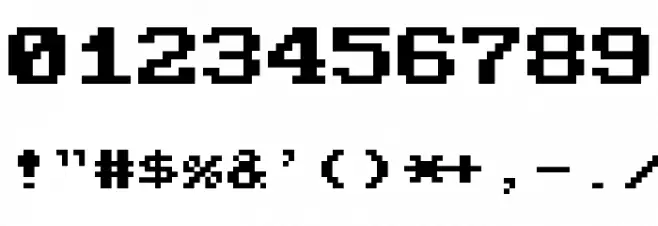 Modern DOS 437 8x8 Font OTHER CHARS