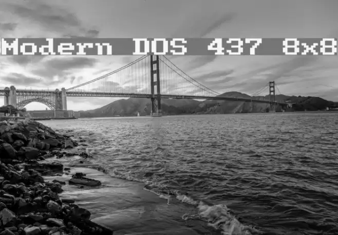 Modern DOS 437 8x8 Font examples