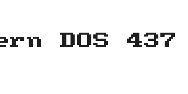 Modern DOS 437 8x8 Logo