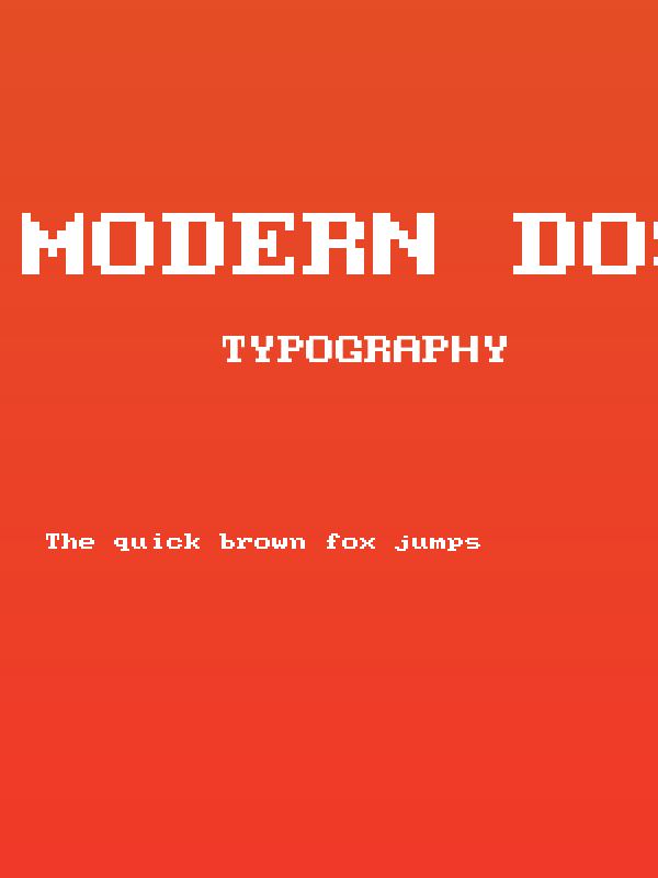 Modern DOS 437 8x8 Poster