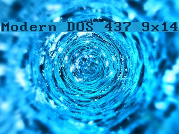 Modern DOS 437 9x14 Font examples