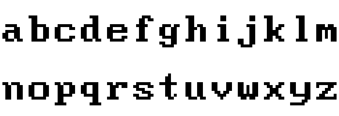 Modern DOS 437 9x14 Font LOWERCASE