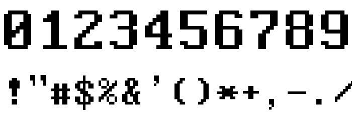 Modern DOS 437 9x16 Font OTHER CHARS