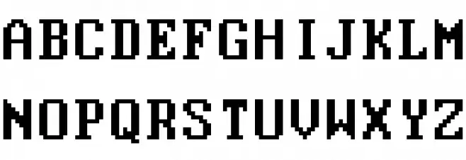 Modern DOS 437 9x16 Font Litere mari