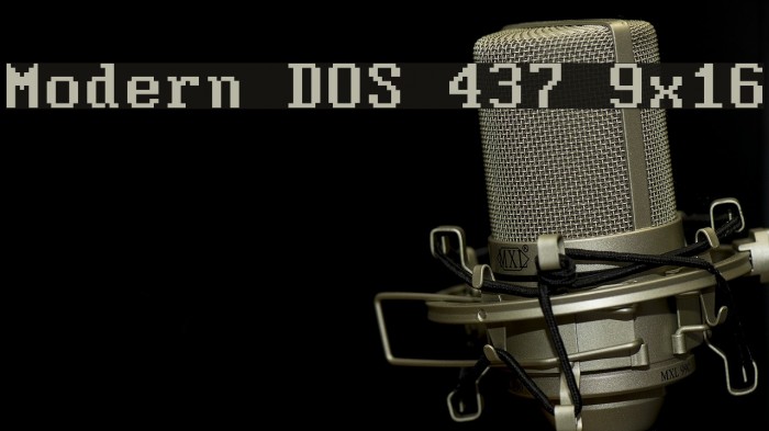 Modern DOS 437 9x16 Font examples