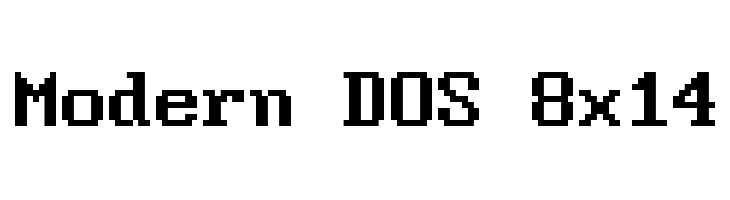 Modern DOS 8x14  フリーフォントのダウンロード