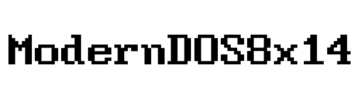 Modern DOS 8x14  नि: शुल्क फ़ॉन्ट्स डाउनलोड