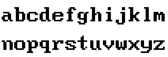 Modern DOS 8x14 Font LOWERCASE