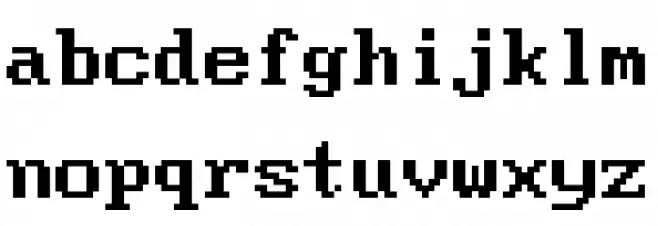 Modern DOS 8x14 字体 小写