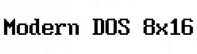 Modern DOS 8x16  フリーフォントのダウンロード