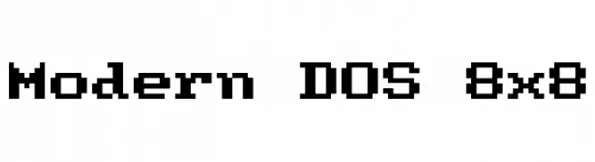 Modern DOS 8x8  font caratteri gratis