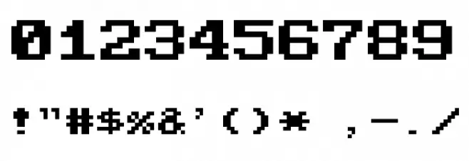 Modern DOS 8x8 Font OTHER CHARS