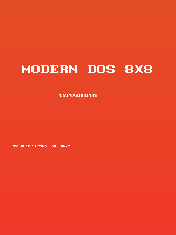 Modern DOS 8x8 Poster