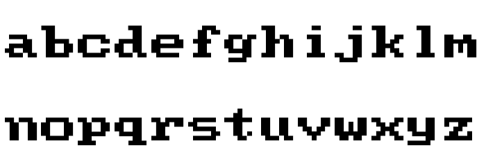 Modern DOS 8x8 Font LOWERCASE