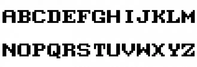 Modern DOS 8x8 Font Litere mari