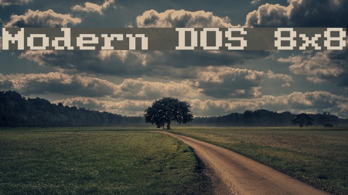 Modern DOS 8x8 Font examples