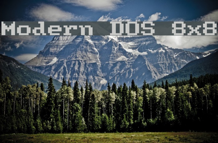 Modern DOS 8x8 Font examples