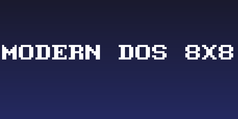 Modern DOS 8x8 Social Header