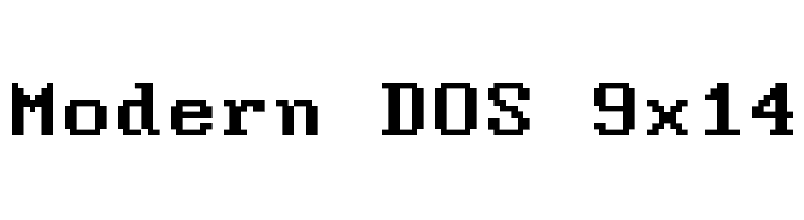 Modern DOS 9x14  les polices de caractères gratuit tlcharger