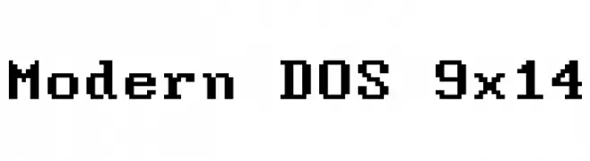 Modern DOS 9x14  नि: शुल्क फ़ॉन्ट्स डाउनलोड
