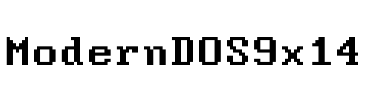 Modern DOS 9x14  Fuentes Gratis Descargar