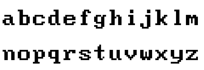 Modern DOS 9x14 Font LOWERCASE