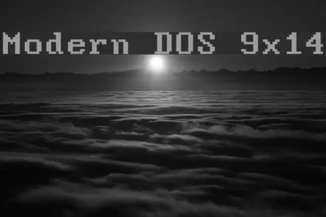 Modern DOS 9x14 Font examples