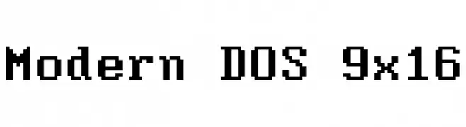 Modern DOS 9x16  font caratteri gratis