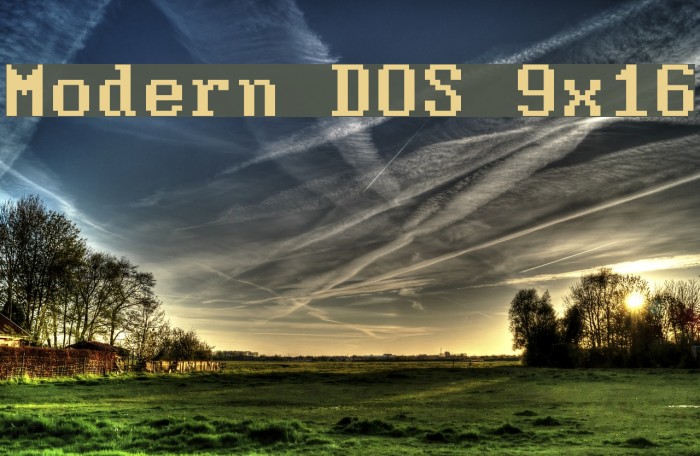 Modern DOS 9x16 Font examples