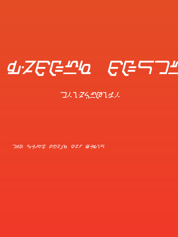 Modern Destronic Italic Poster